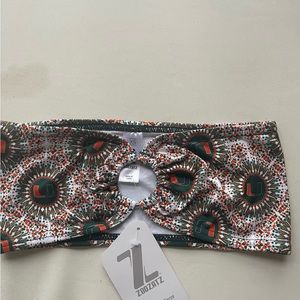 Zoozatz University of Miami Ohio  Woman’s Bandeau, Sz xs, orange green, NWT